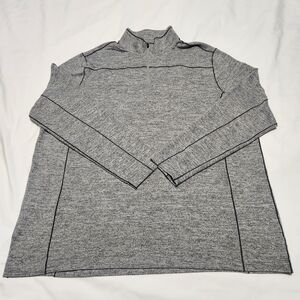 Swiss Tech 1/4 Zip Pullover Sweater Men's 3XL Gray Activewear Long Sleeve